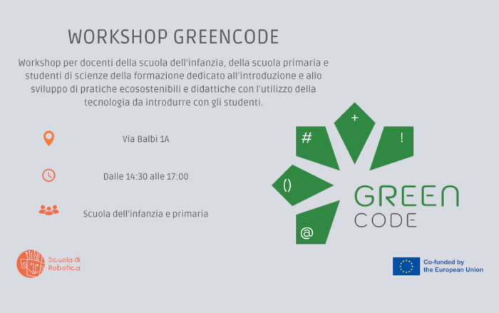 Workshop GREENCODE: Costruire un Futuro Ecologico con i Robot